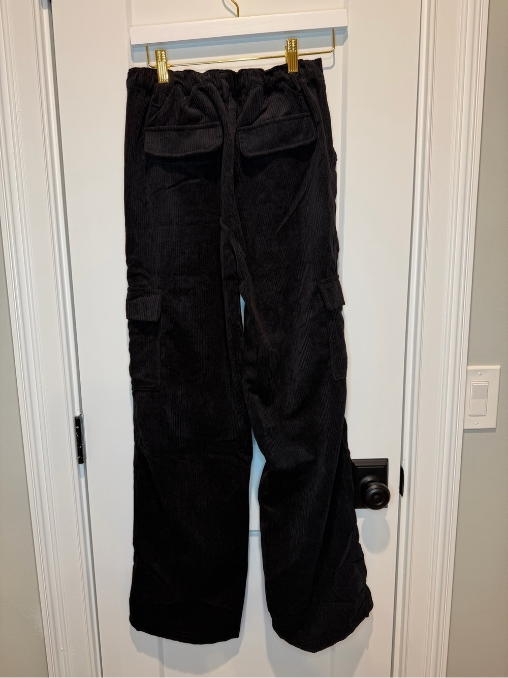 Love Tree Black Corduroy Cargo Pants - Picture 2 of 7